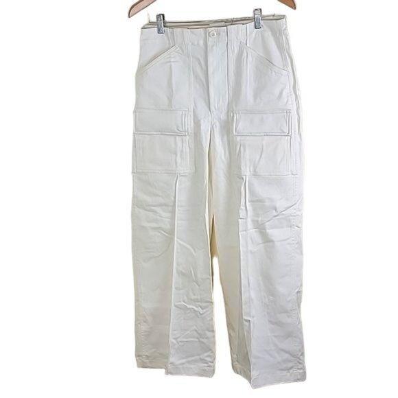 Polo Ralph Lauren Wide Legs Cargo Myer Pants color White NWOT - Picture 2 of 11